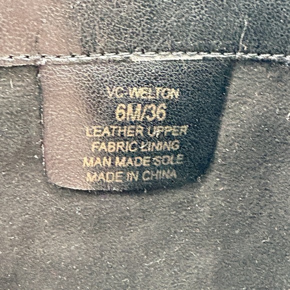 Vince Camuto Boots Womens 6 Welton Riding Mid-Calf Side Zipper Black Leather - Picture 9 of 10